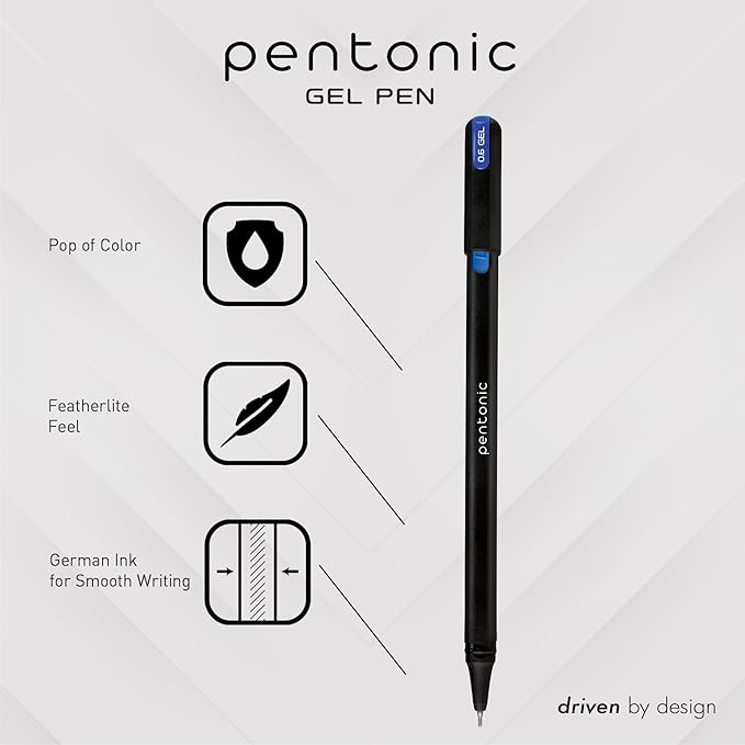 Pentonic Gel Pens, Medium & Fine Point, Smooth Writing - Image 2