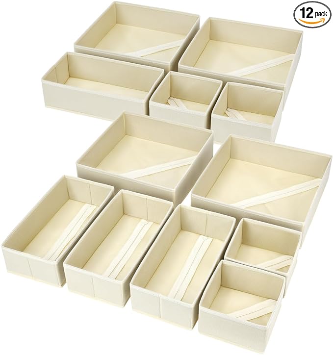 DIMJ Drawer Organizer Clothes, 12 Pack Dresser Organizer, Foldable Closet by DiMJ