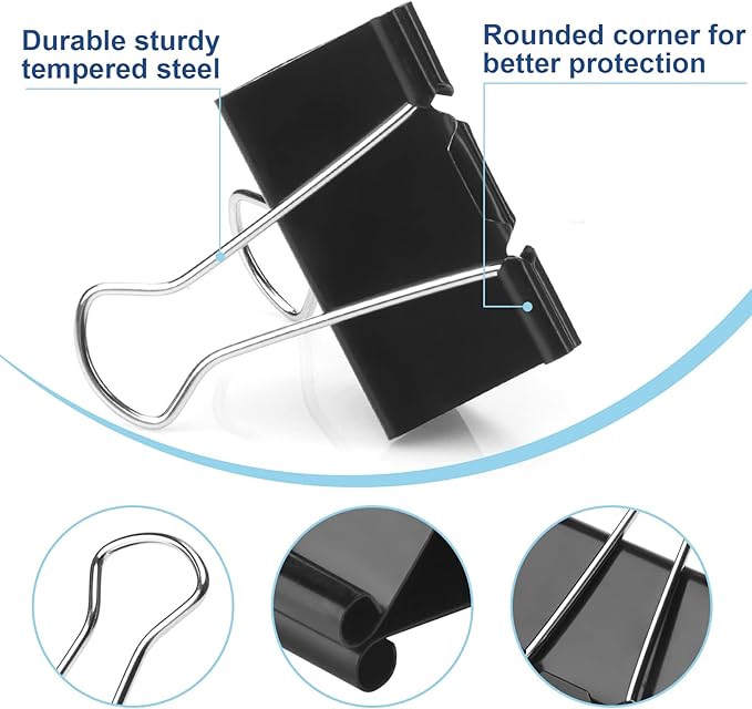 228 PCS Binder Clips Assorted Sizes, Extra Large Medium Small Mini and Micro - Image 2