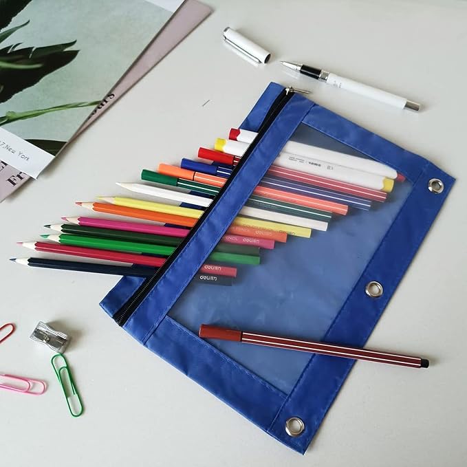 YoeeJob Pencil Pouch for 3 Ring Binder, Zipper Pencil Pouches Bulk, Pencil Case - Image 3