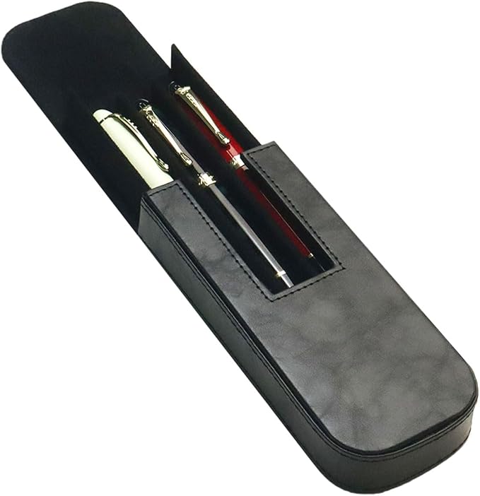 PU Leather Triple Pen Case Pencil Pouch Holder - Image 6