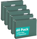 HERKKA Extra Capacity Hanging File Folders, 60 Pack Reinforced Letter Size by HERKKA