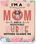 I'm a Brittany Spaniel Mom and a Registered Nurse Nothing Scares Me Magnet by Ninety3POD