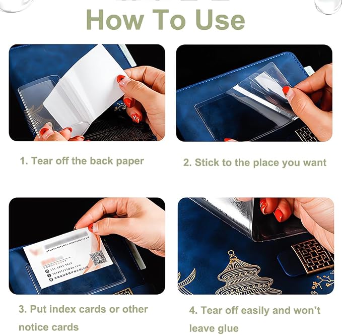60 Pack Clear Self Adhesive Label Pockets, 4 x1 Inch Label Holders Index Card - Image 4