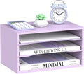 SUPEASY Wood Desk Organizer, 3 Tier Paper File Organizer by SUPEASY