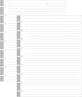 200 Sheets 9-Disc Discbound Lined Refills Paper by Yaridar
