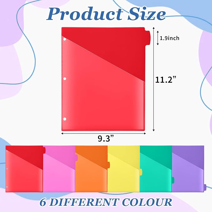 Epakh 12 Pcs Binder Dividers for 3 Rings Binders Index Dividers - Image 2