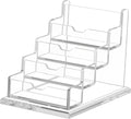 NIUBEE Clear Business Cards Holders 4 Tier Acrylic Card Holder by NIUBEE