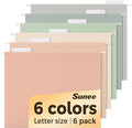 SUNEE Hanging File Folders, 6 Pack Letter Size Hanging File Folders by SUNEE