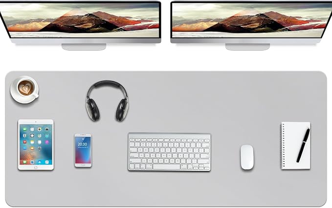Boutilon Leather Desk Pad Protector, Non-Slip Mouse Pad, Laptop Desk Pad by Boutilon
