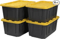 CX Black & Yellow 27-Gallon Heavy Duty Stackable Storage Bins by BLACKYELLOW