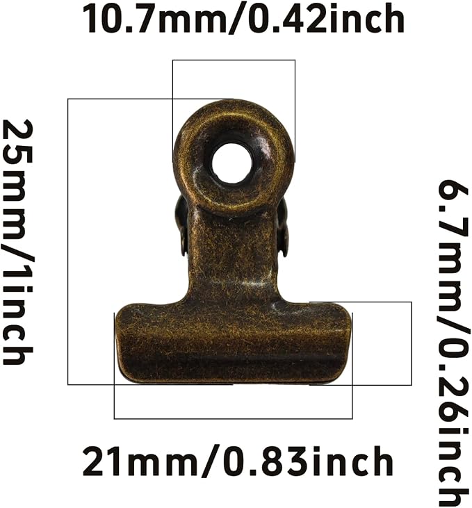 30Pcs 22mm Metal Binder Clips, Mini Bulldog Paper Clamps Bull Clips, Hinge Clips - Image 2