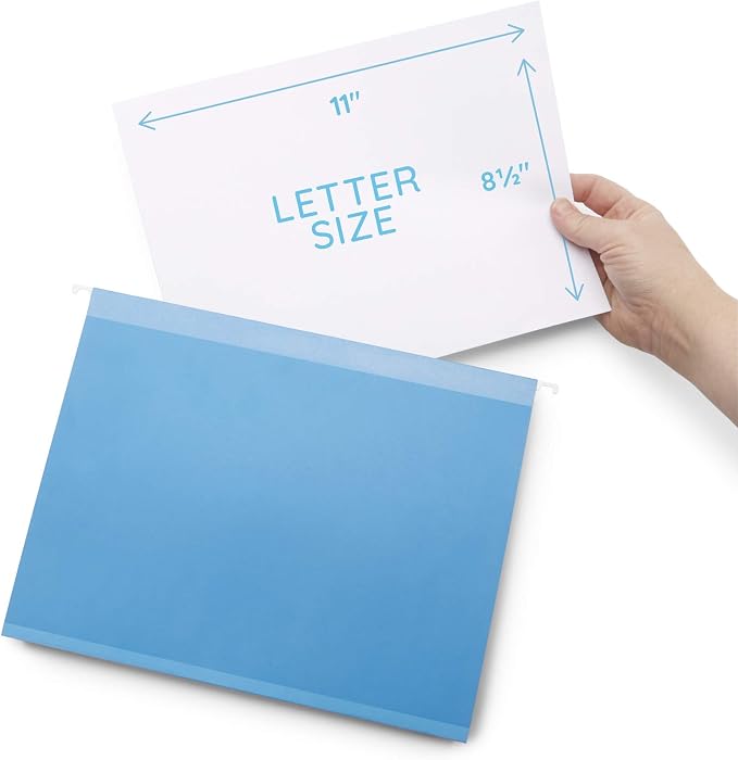 Blue Summit Supplies 25 Extra Capacity Hanging File Folders, Letter Size - Image 2