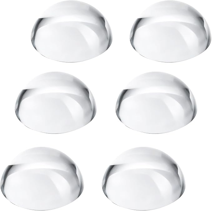 6Pack 1.6inch Crystal Dome Magnifying Paperweight, Paper Weights by QFkris