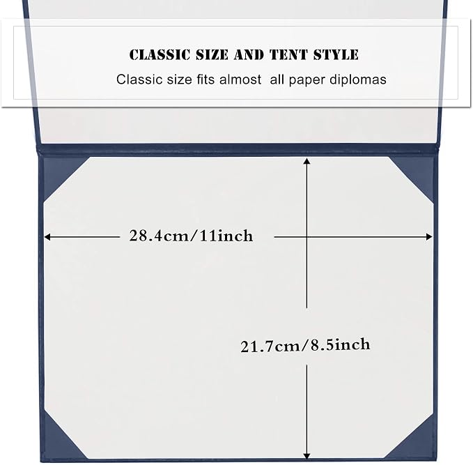Diploma Cover 8.5” x11” Diploma Holder of Graduation Leatherette Padded - Image 3