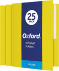 Oxford Twin-Pocket Folders, Textured Paper, Letter Size, Holds 100 Sheets by Oxford