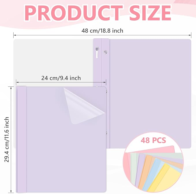 Feifeiya 48 Pack Plastic Report Covers - Image 2