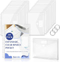 20 Pack Clear Expandable Binder Pockets by Surcotto