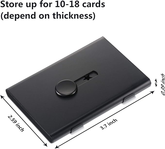 Tatuo 2 Pcs Business Card Holder Thumb Drive Black Red Stainless Steel Business - Image 2