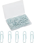 100 Pcs Light Blue Paper Clips, 1.1 Inch Colorful Paperclips | Vinyl Coated by Unknown