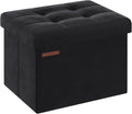 SONGMICS Storage Ottoman, Foldable Small Ottoman Foot Rest, 12.2 x 16.1 Inches by Unknown
