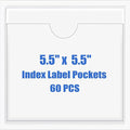 Origin-Joy 60 PCS Self Adhesive Index Card Pockets by Origin-Joy