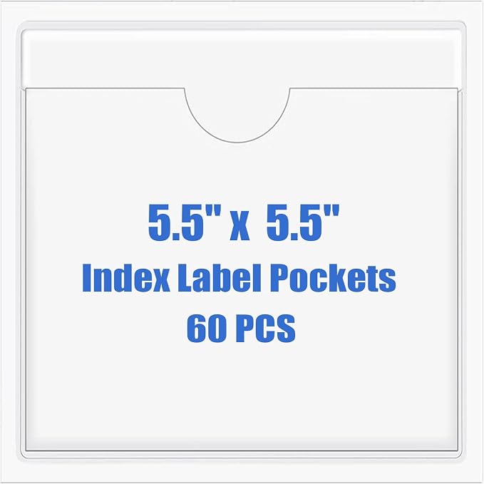 Origin-Joy 60 PCS Self Adhesive Index Card Pockets by Origin-Joy