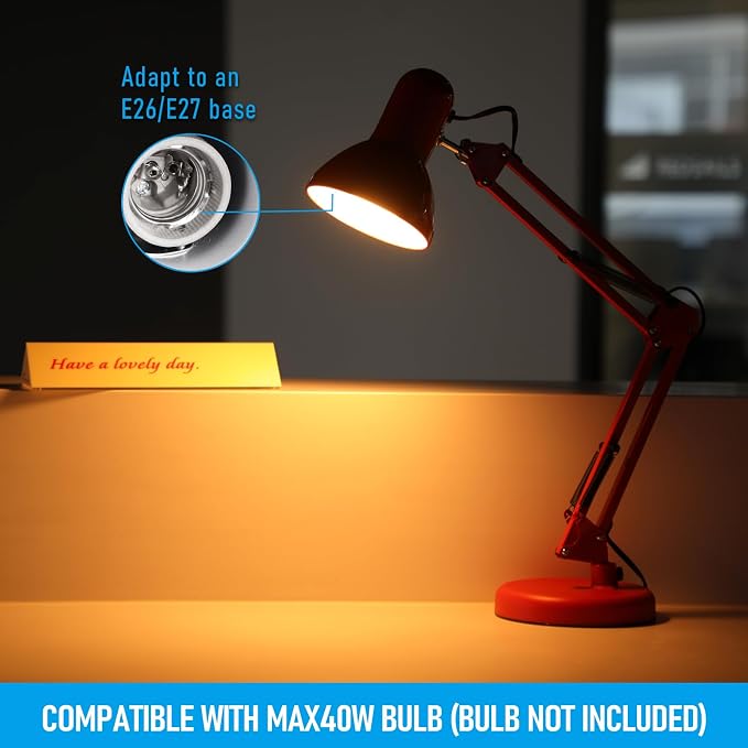 TORCHSTAR Metal Desk Lamp, Adjustable Swing Arm, - Image 7