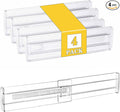 4 Pcs Drawer Dividers for Clothes, 3.15" High 11.34"-19.69" Adjustable by Unknown