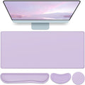 Desk Mat Purple, Large Gaming Mouse Pad by QOMOLAMA