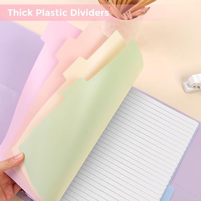 SKYDUE Durable Plastic 8-Tab Dividers, Big Tab Dividers - Image 7