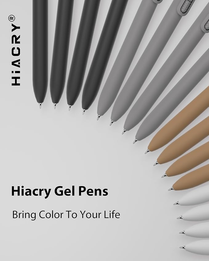 Hiacry 16 Pack Gel Pens, Quick-Dry Long Lasting Black Ink-0.7 MM Fine Point | - Image 7