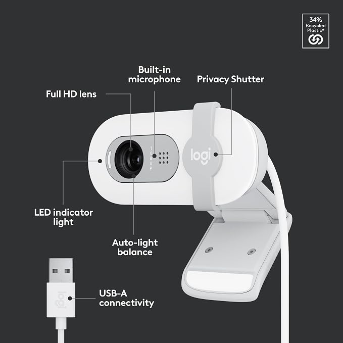 Logitech Brio 100 Full HD 1080p Webcam - Image 6