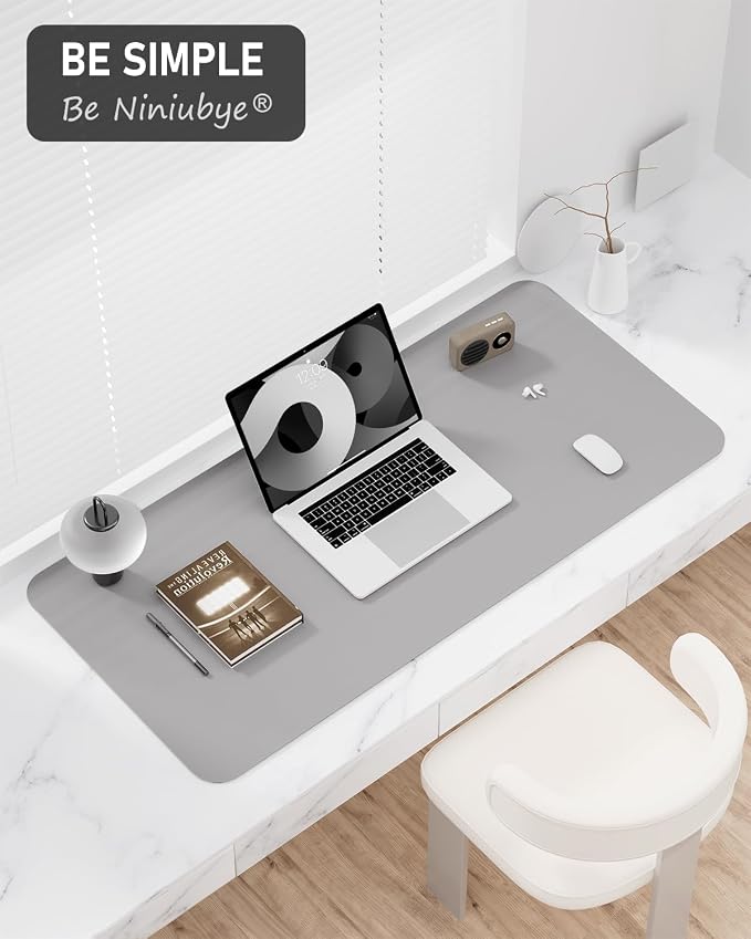 Desk Pad, 35.5" x 17" PU Leather Non-Slip Desk Mat Large Mouse Pad - Image 7