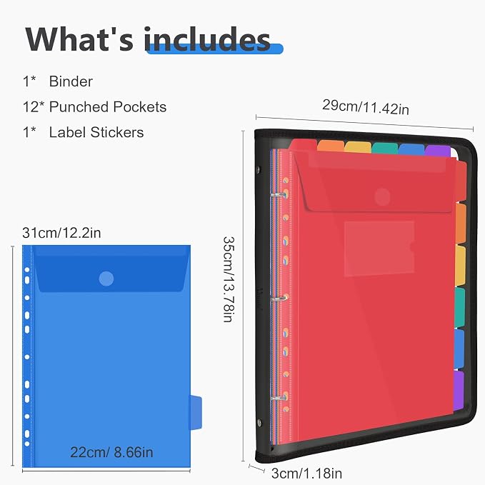 Uquelic Document Organizer, Soft PVC Binder - Image 4