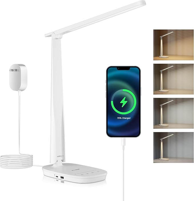Honeywell HWT-H2 LED Desk Lamp for Home Office, CRI94 Full Spectrum Eye-Caring by HoneywellAirComfort