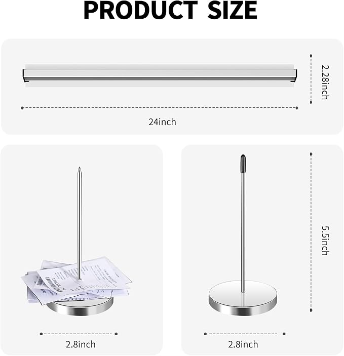 24 Inch Aluminum Ticket Holder Rail - Image 6