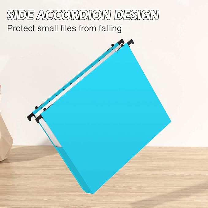 Plastic Hanging File Folders Expandable, 12 Pack Extra Capacity Hanging File - Image 5