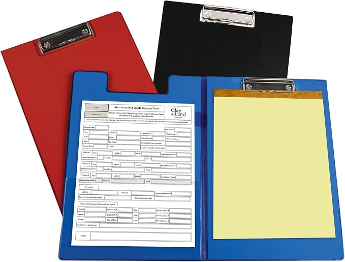 C-Line Clipboard Folder, Letter Size, Holds up to 75 Sheets, 1 Clipboard by C-Line