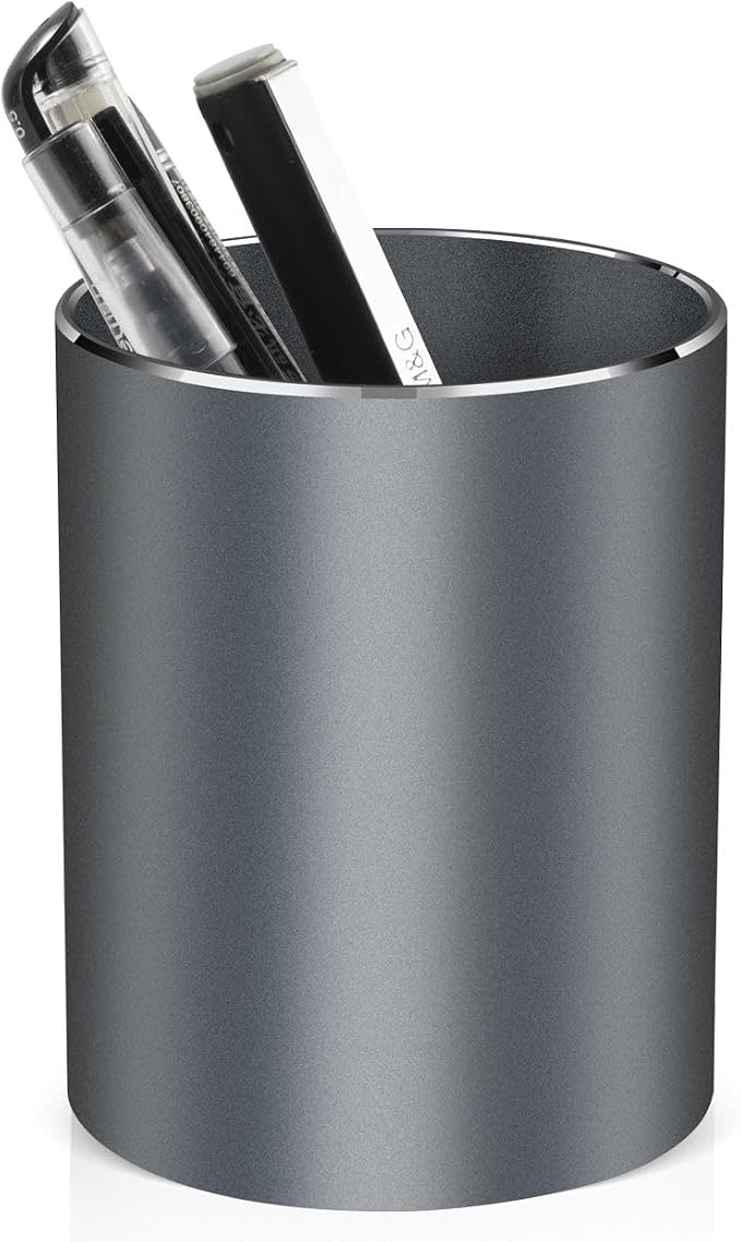 Pen holder, aluminum alloy waterproof pen holder, desktop simple and modern by hongQue