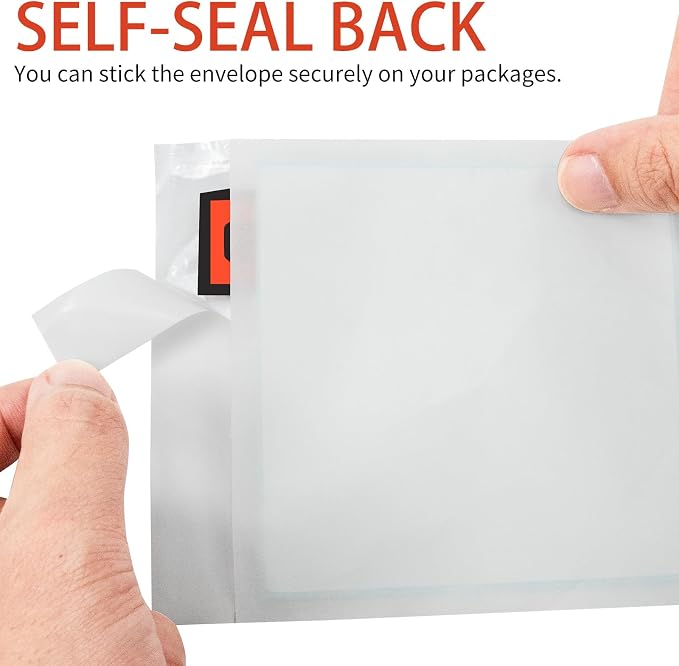 1000 Pack Packing List Envelopes, 4.5" x 5.5" Clear Shipping Label Envelope - Image 3