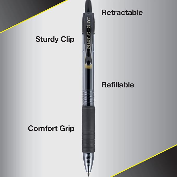 Pilot G2 Pens, Premium Refillable And Retractable Gel Ink Pens Fine Point 0.7mm - Image 4