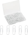 100 Pcs White Paper Clips, 1.1 Inch Colorful Paperclips | Vinyl Coated by Unknown