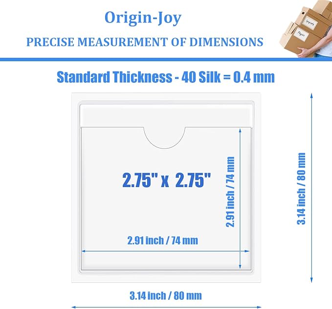 Origin-Joy 35 PCS Self Adhesive Index Card Pockets - Image 2
