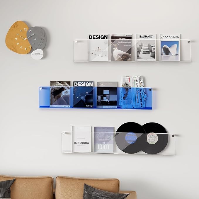 ROYALITA 2-Pack Acrylic Magazine Holder Brochure Holder, Fashion Hanging - Image 5