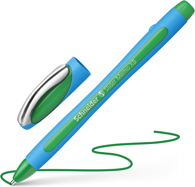 Schneider Slider Memo XB Ballpoint Pen, 1.4 mm, Light Blue Barrel, Box of 10 - Image 4
