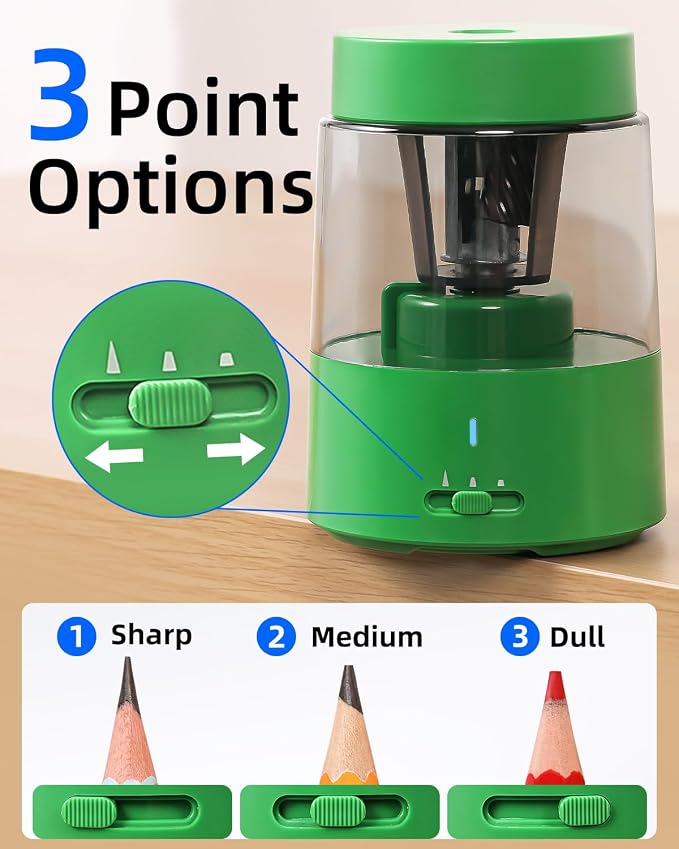ZMOL Electric Rechargeable Pencil Sharpener, Automatic Pencil Sharpeners - Image 3