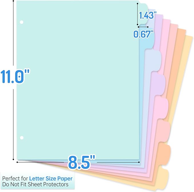 Forvencer 8-Tab Binder Dividers - Image 2
