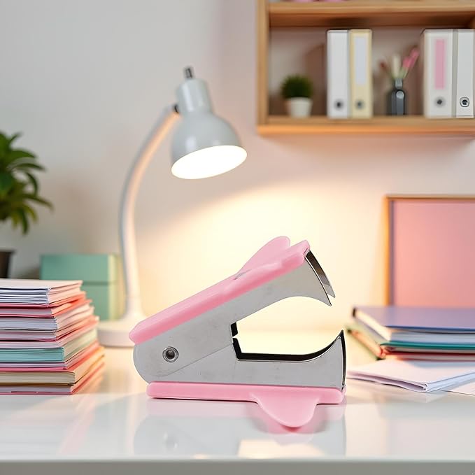 Pink Stapler Removal Tool, Staple Puller, Modern Plastic Stapler Remover - Image 3