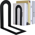 Chunful 6 Pcs Black Modern Metal Book Ends by Chunful